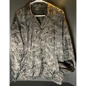 Dark Seas Jacket RARE Men's S Black Camo Button Up Casual Outdoors Active